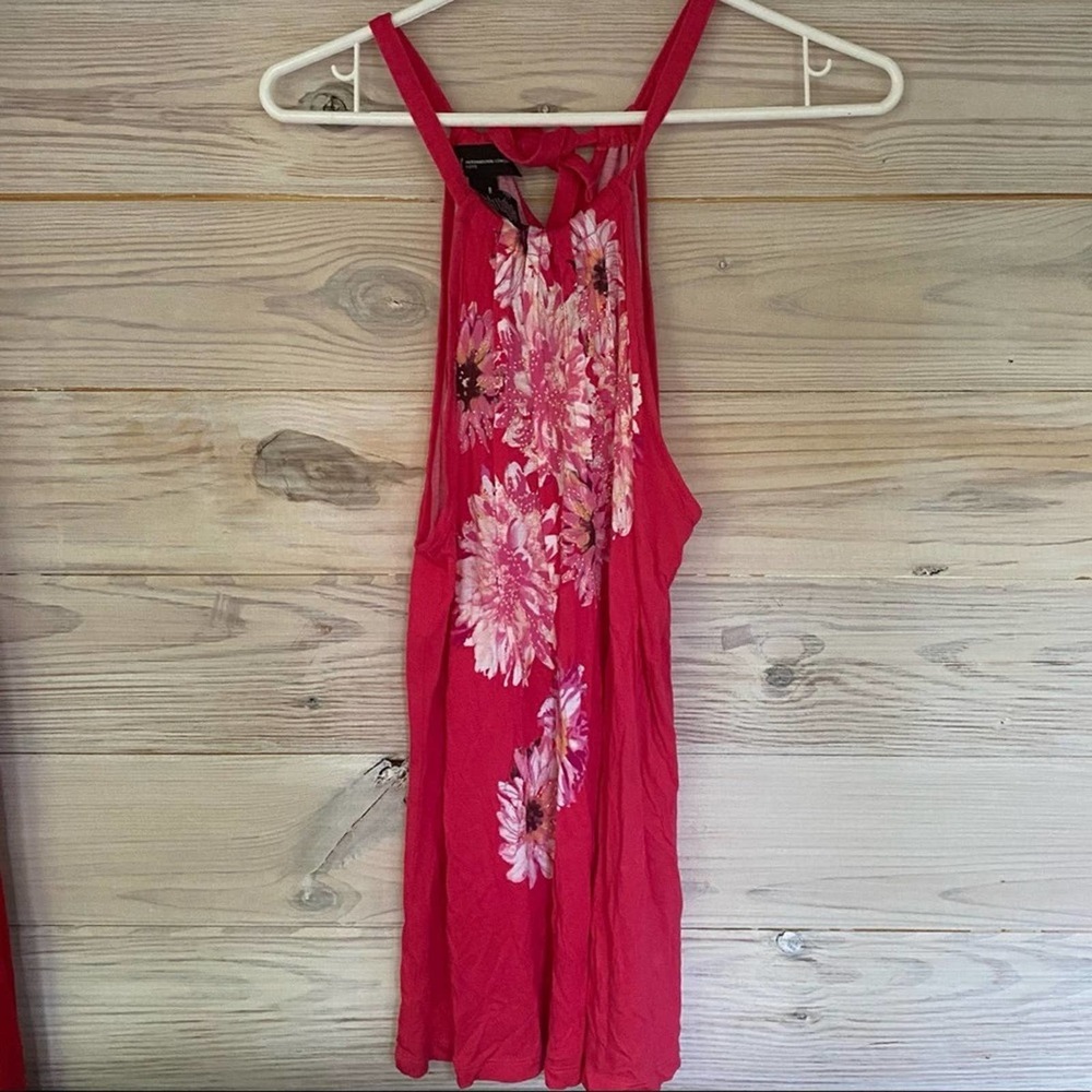 NWOT INC International Concepts Pink Floral Halter Top
